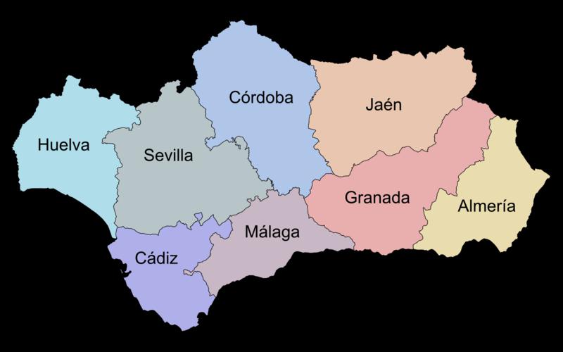 административное деление Андалусии