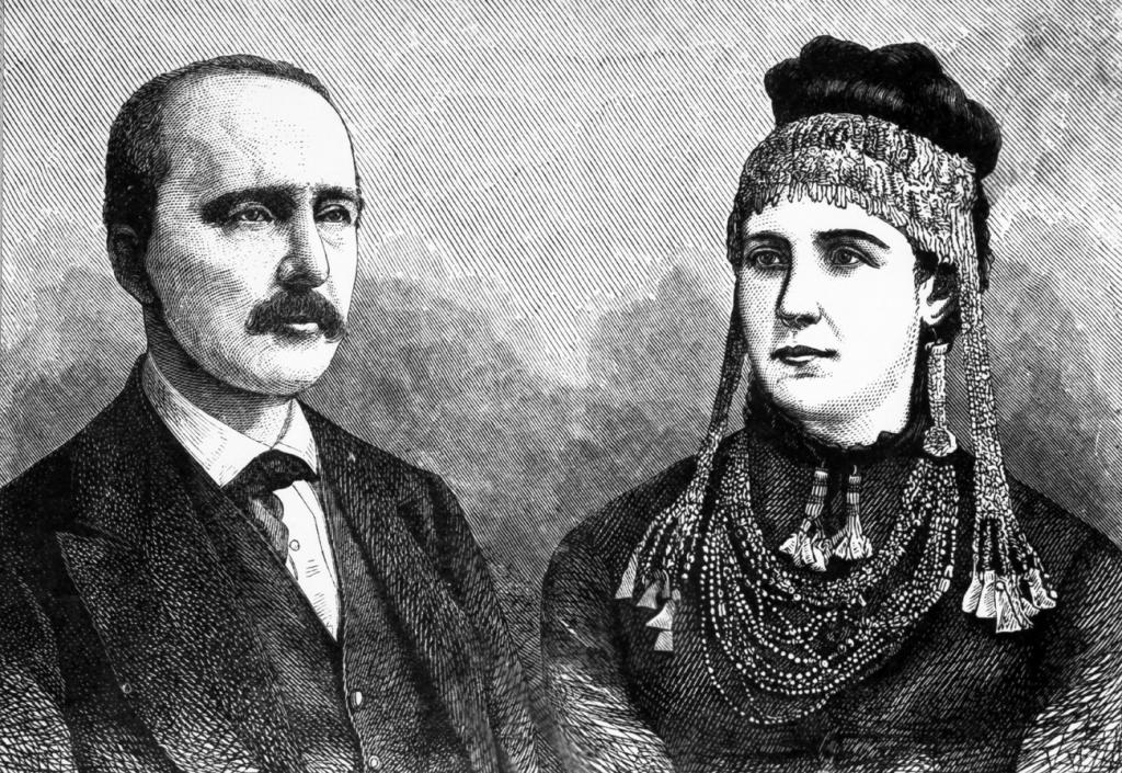 Генрих Шлиман с супругой