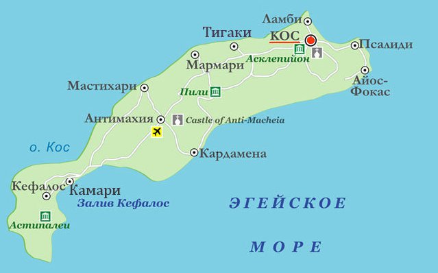 карта острова