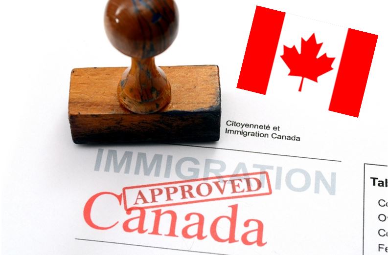 штамп об иммиграции в Канаду