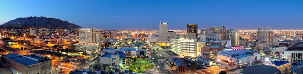 Панорама города Эль-Пасо, США