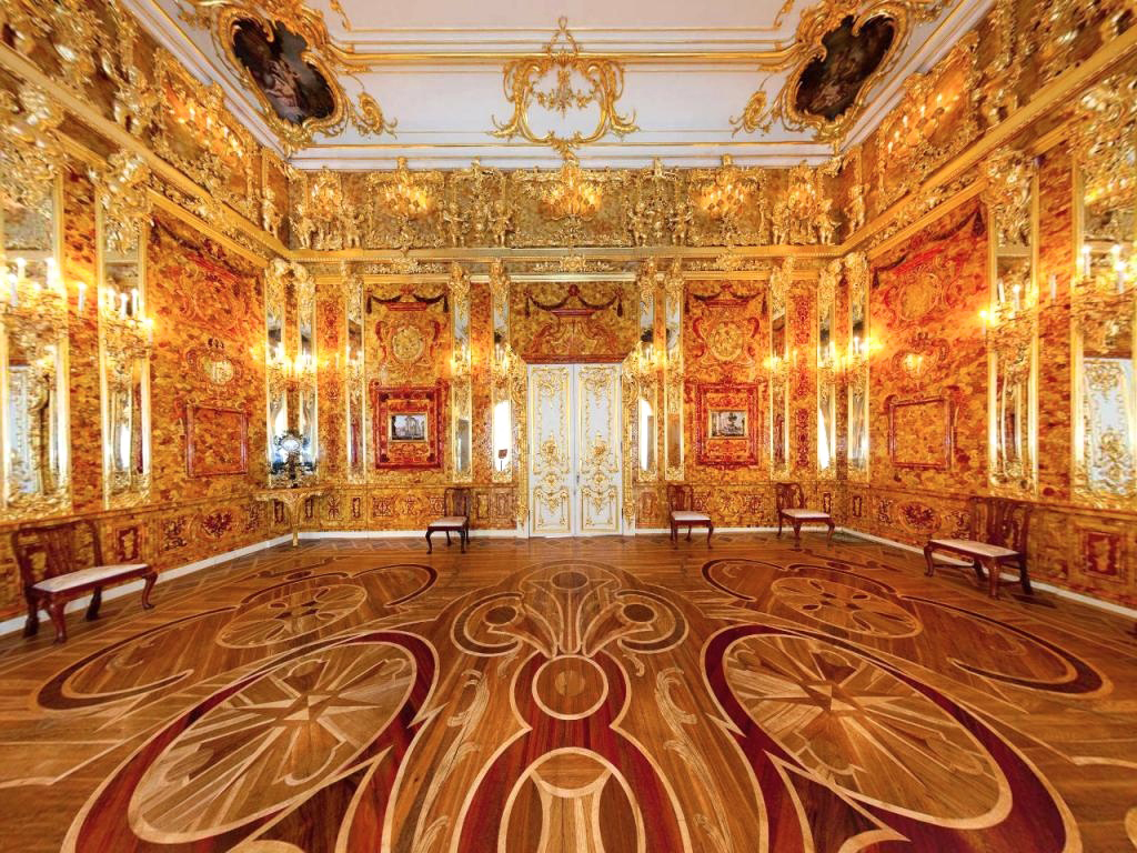 янтарная комната в екатерининском дворец