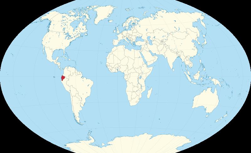 Эквадор на карте мира