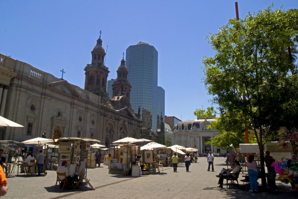 Сантьяго-столица Чили, главная площадь