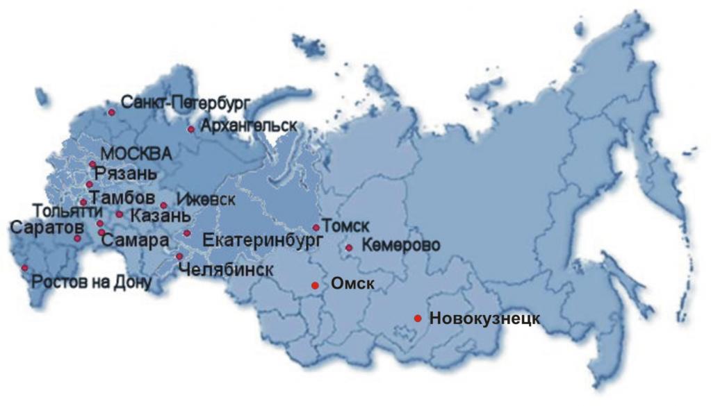 самара на карте россии